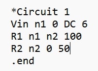 DC Node Voltages Netlist